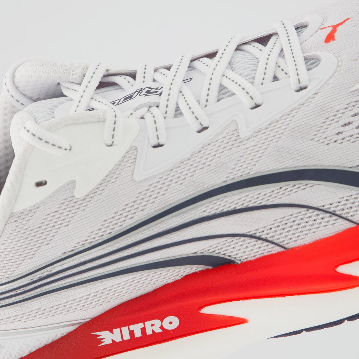 Tênis Puma Velocity Nitro 5 Branco e Vermelho Branco 7
