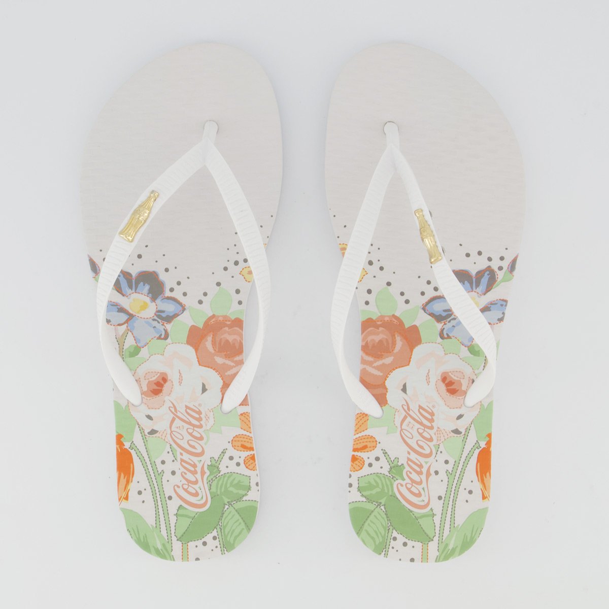 Chinelo Coca Cola Abbe Feminino Branco