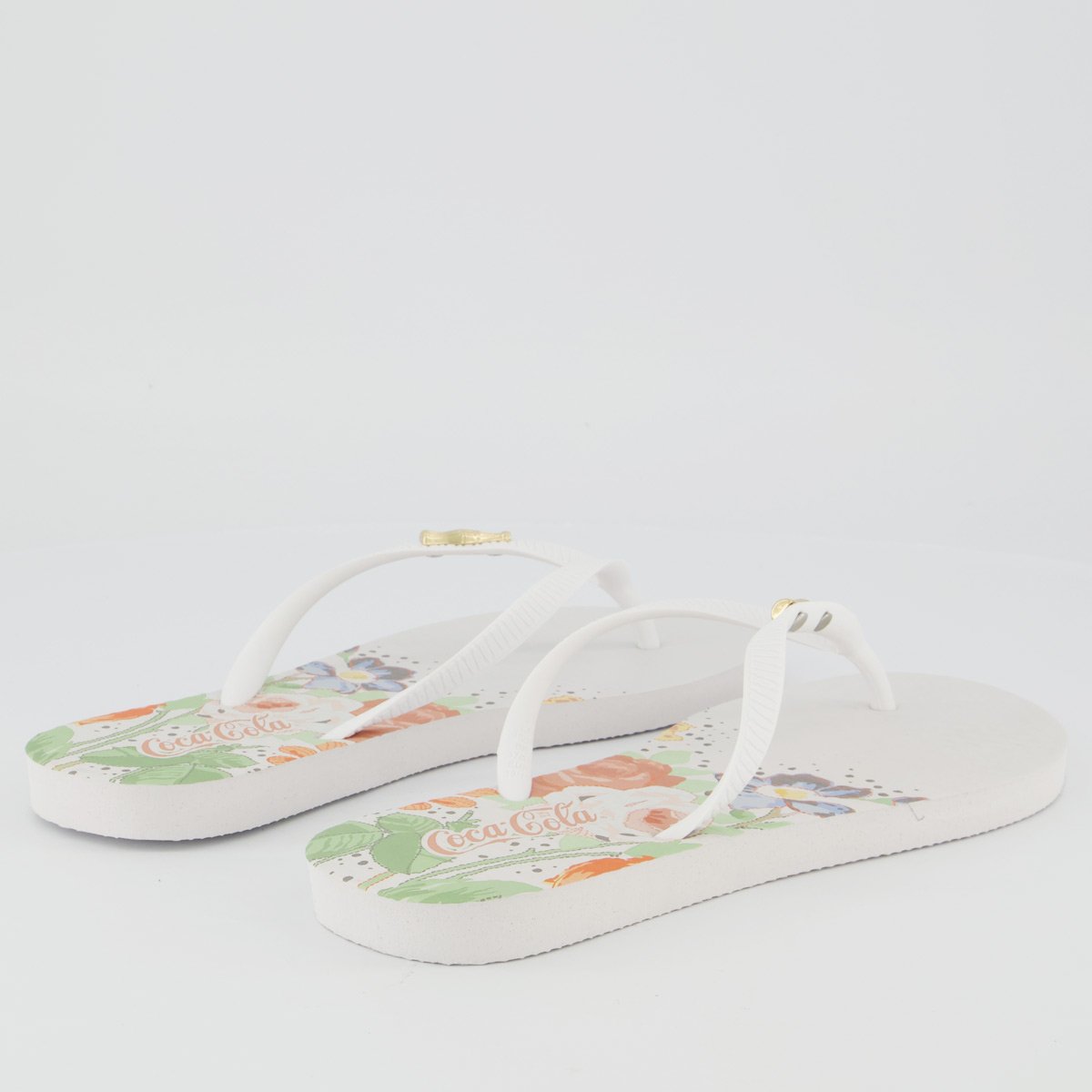 Chinelo Coca Cola Abbe Feminino Branco Branco 4