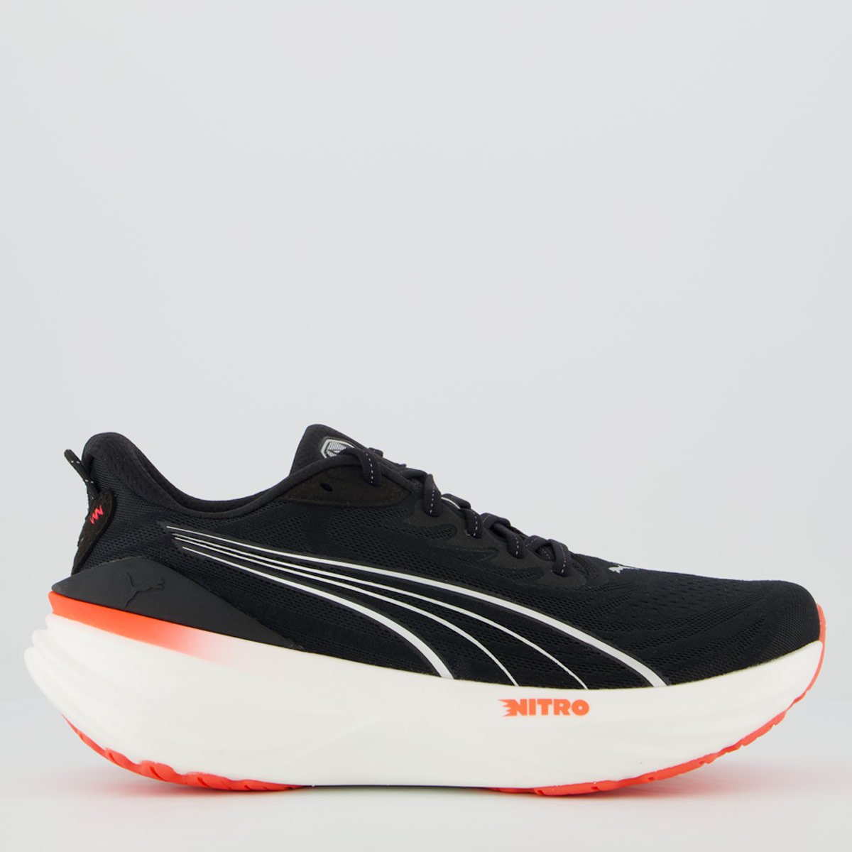 Tênis Puma Foreverun Nitro 3 Preto e Vermelho