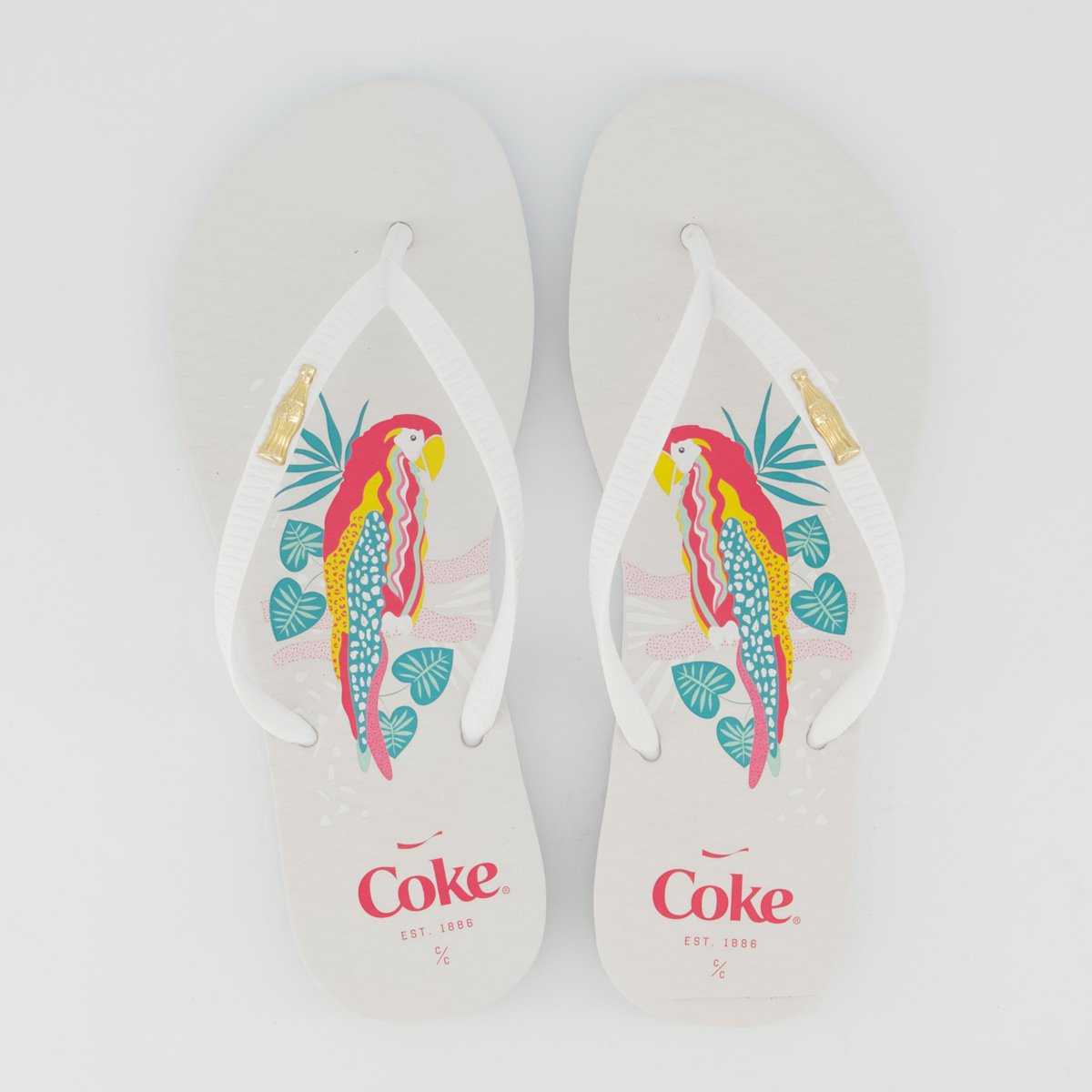 Chinelo Coca Cola Urbis Feminino Branco