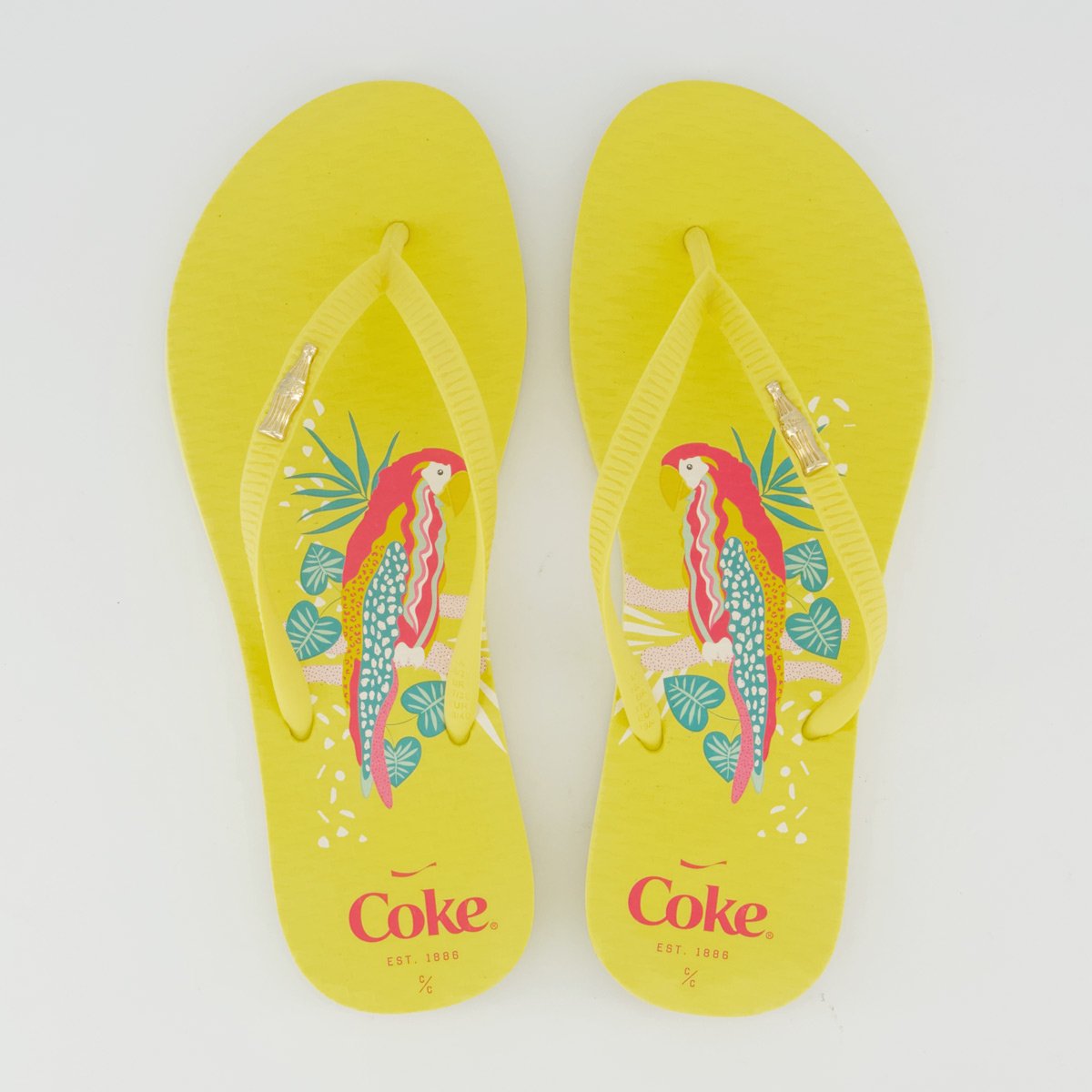 Chinelo Coca Cola Urbis Feminino Amarelo