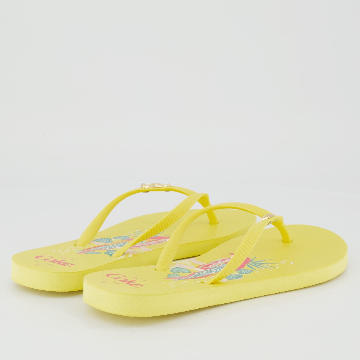 Chinelo Coca Cola Urbis Feminino Amarelo Amarelo 3