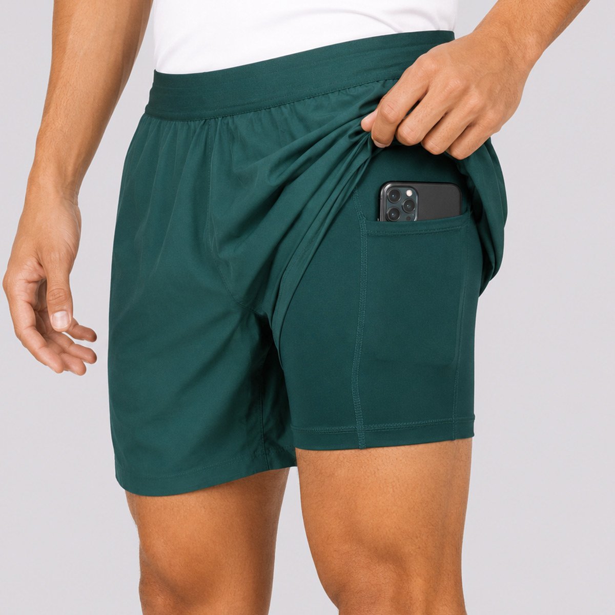 Shorts Olympikus Corre Foco 5 2 em 1 Verde Verde 3
