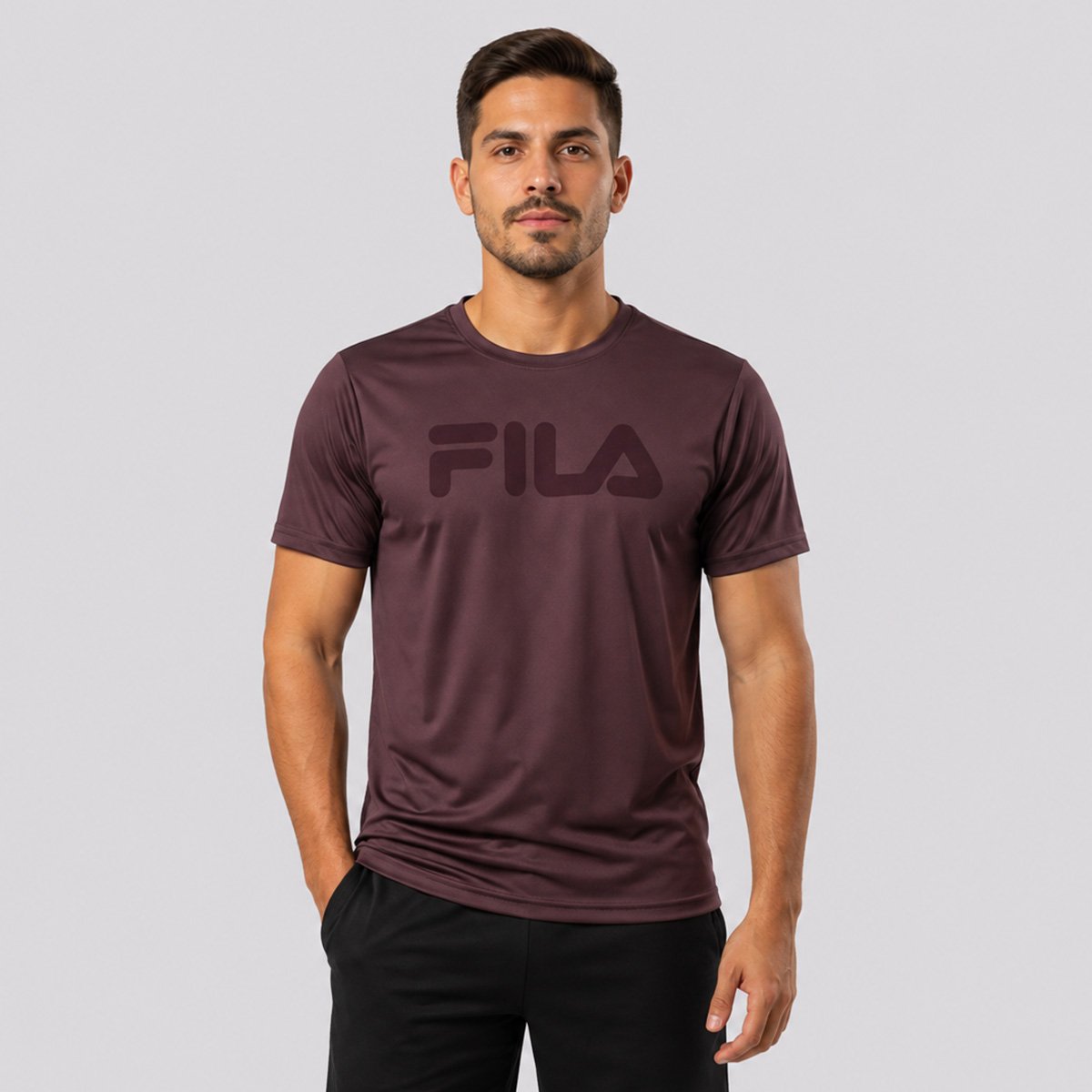 Camiseta Fila Basic Sports Graphic Marrom