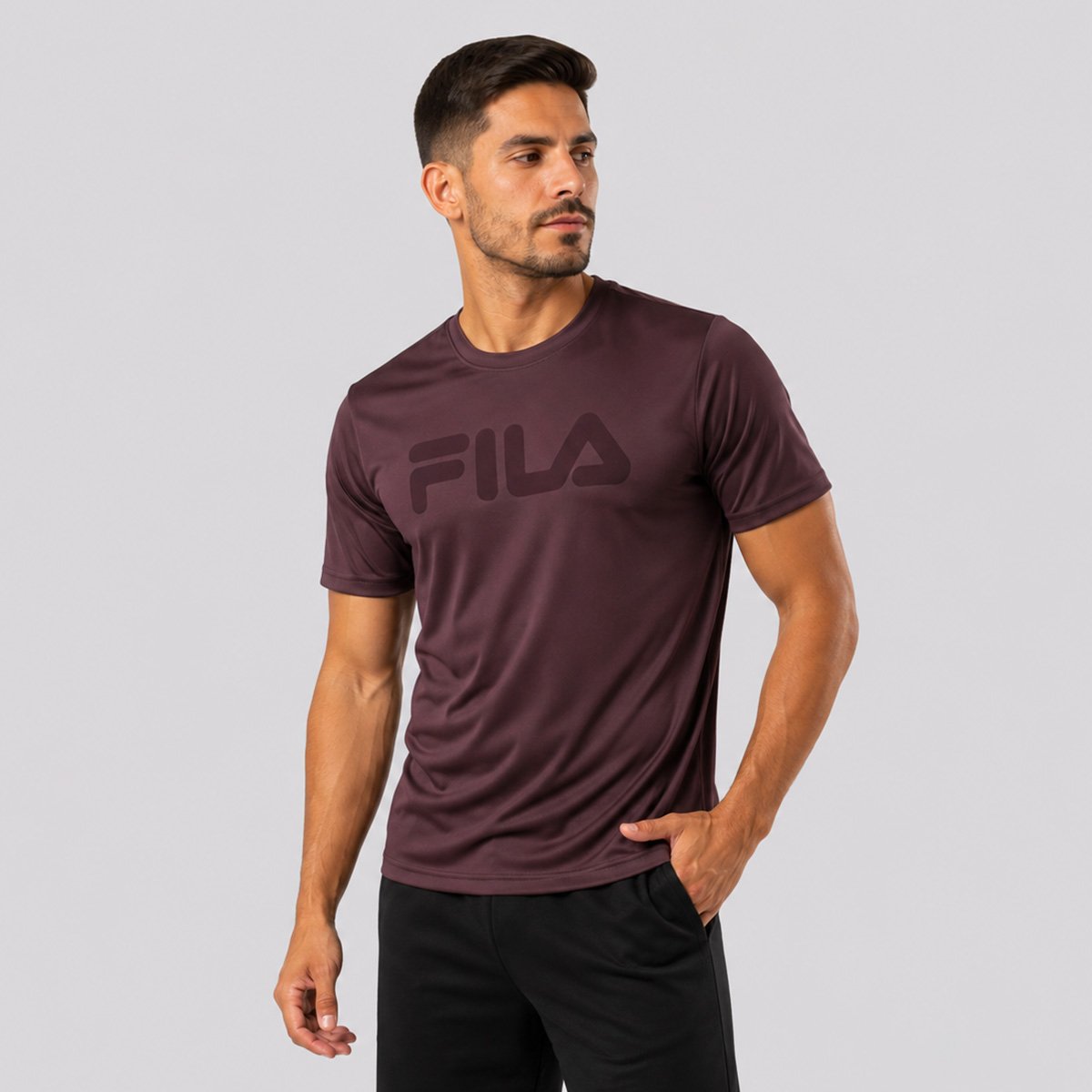 Camiseta Fila Basic Sports Graphic Marrom Marrom 3