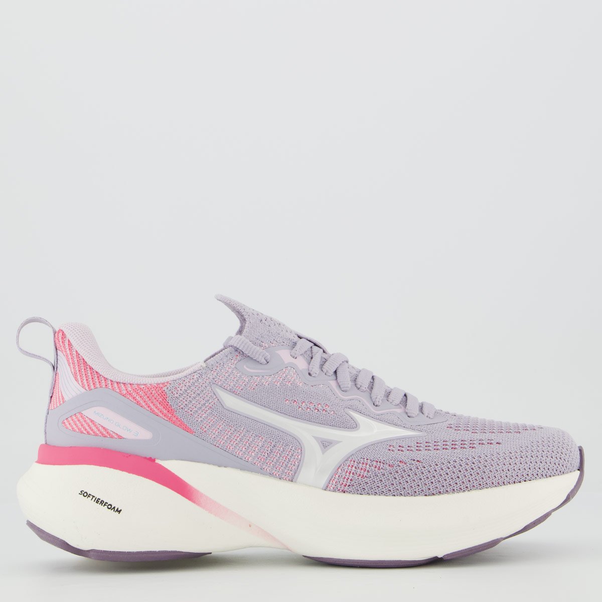 Tênis Mizuno Glow 3 Feminino Lilás e Branco