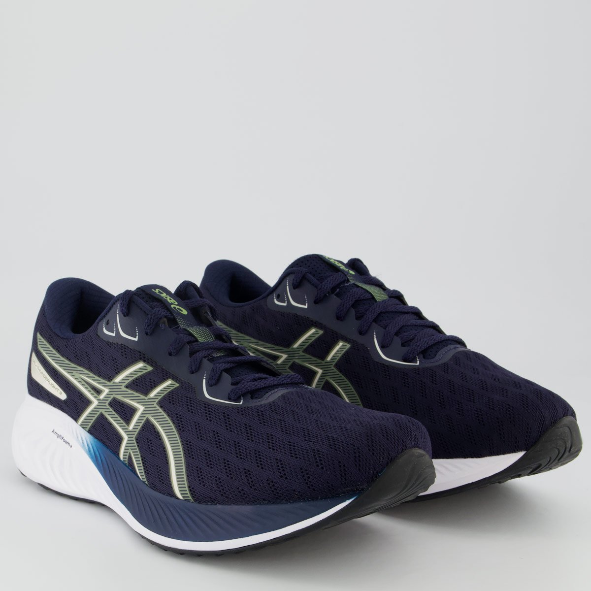 Tênis Asics Gel Thunderlight 2 Marinho e Verde Azul Marinho 2