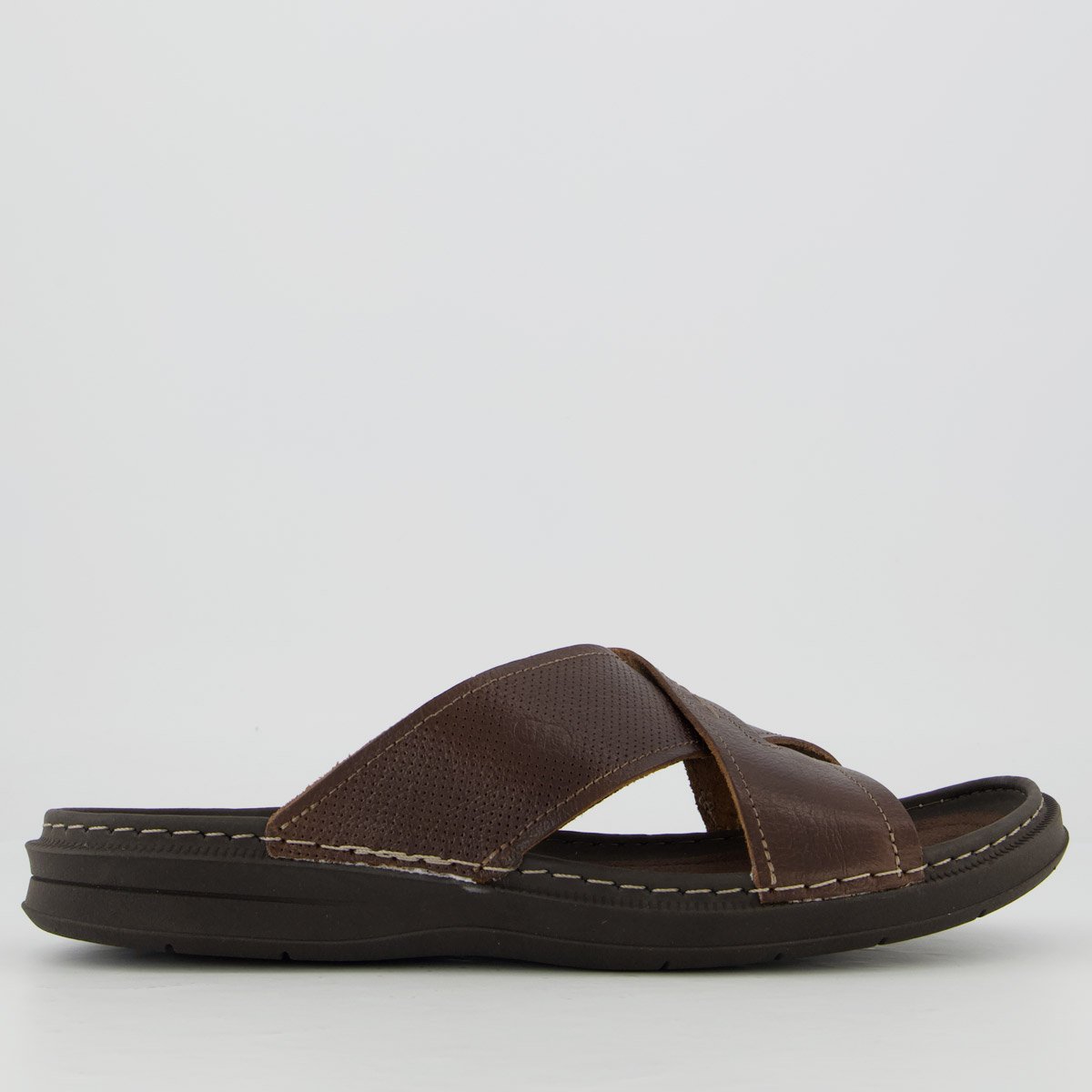 Chinelo Democrata Slide Transpassado Lazy Marrom Marrom 2
