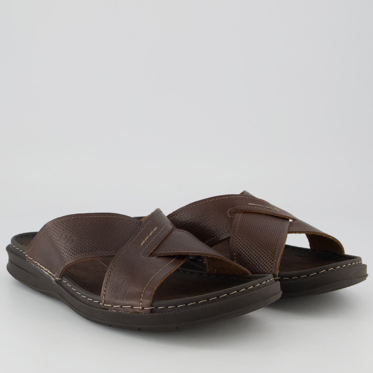 Chinelo Democrata Slide Transpassado Lazy Marrom Marrom 3