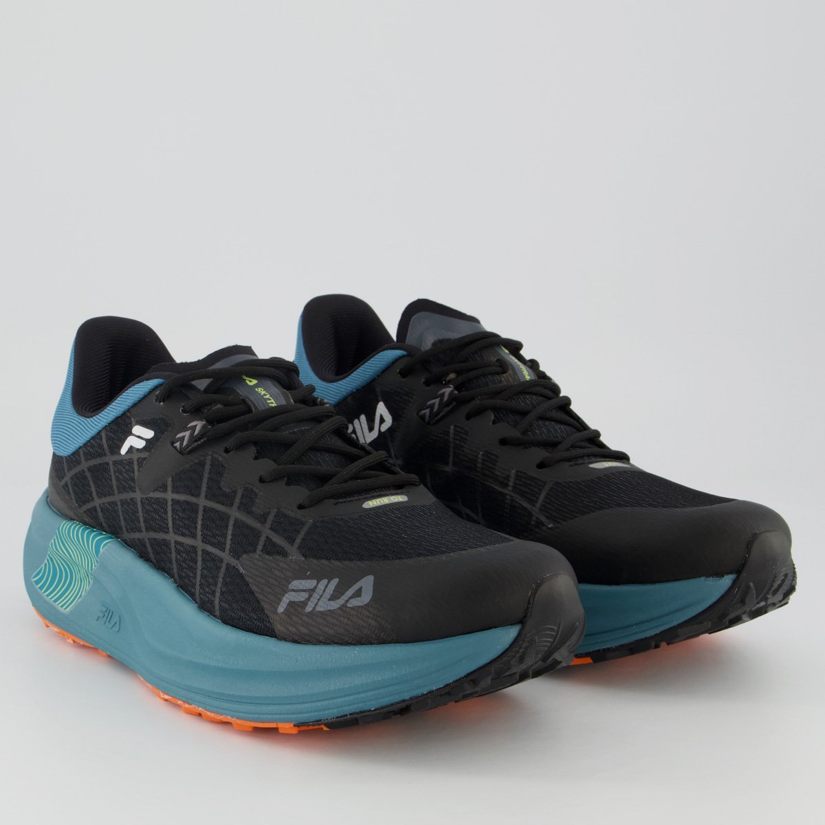 Tênis Fila Racer Skytrail Feminino Preto e Azul Preto/Azul 2