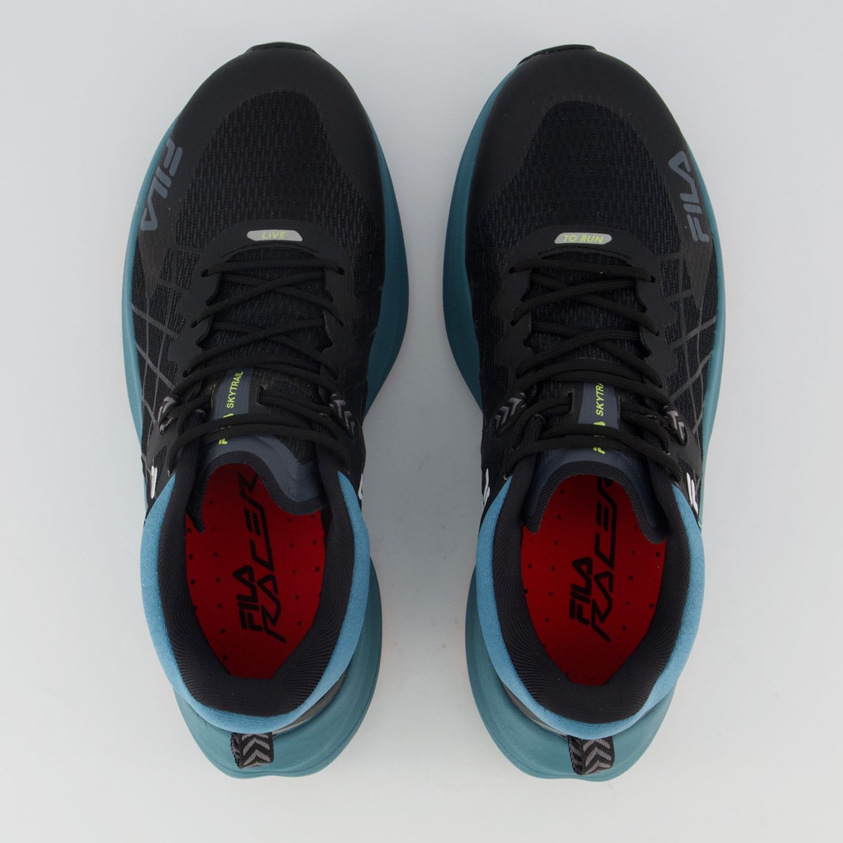 Tênis Fila Racer Skytrail Feminino Preto e Azul Preto/Azul 4