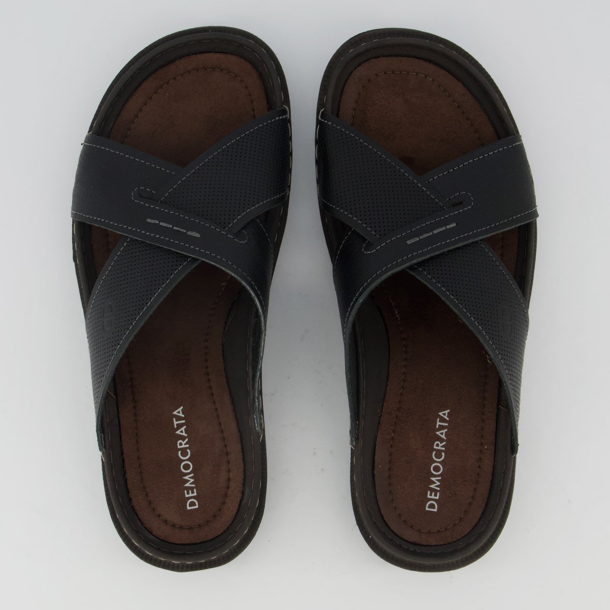 Chinelo Democrata Slide Transpassado Lazy Preto