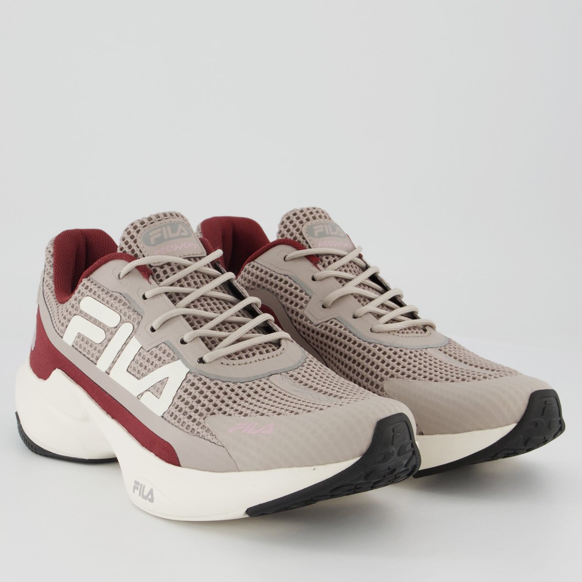 Tênis Fila Recovery Feminino Cinza e Bordô Cinza/Bordô 2