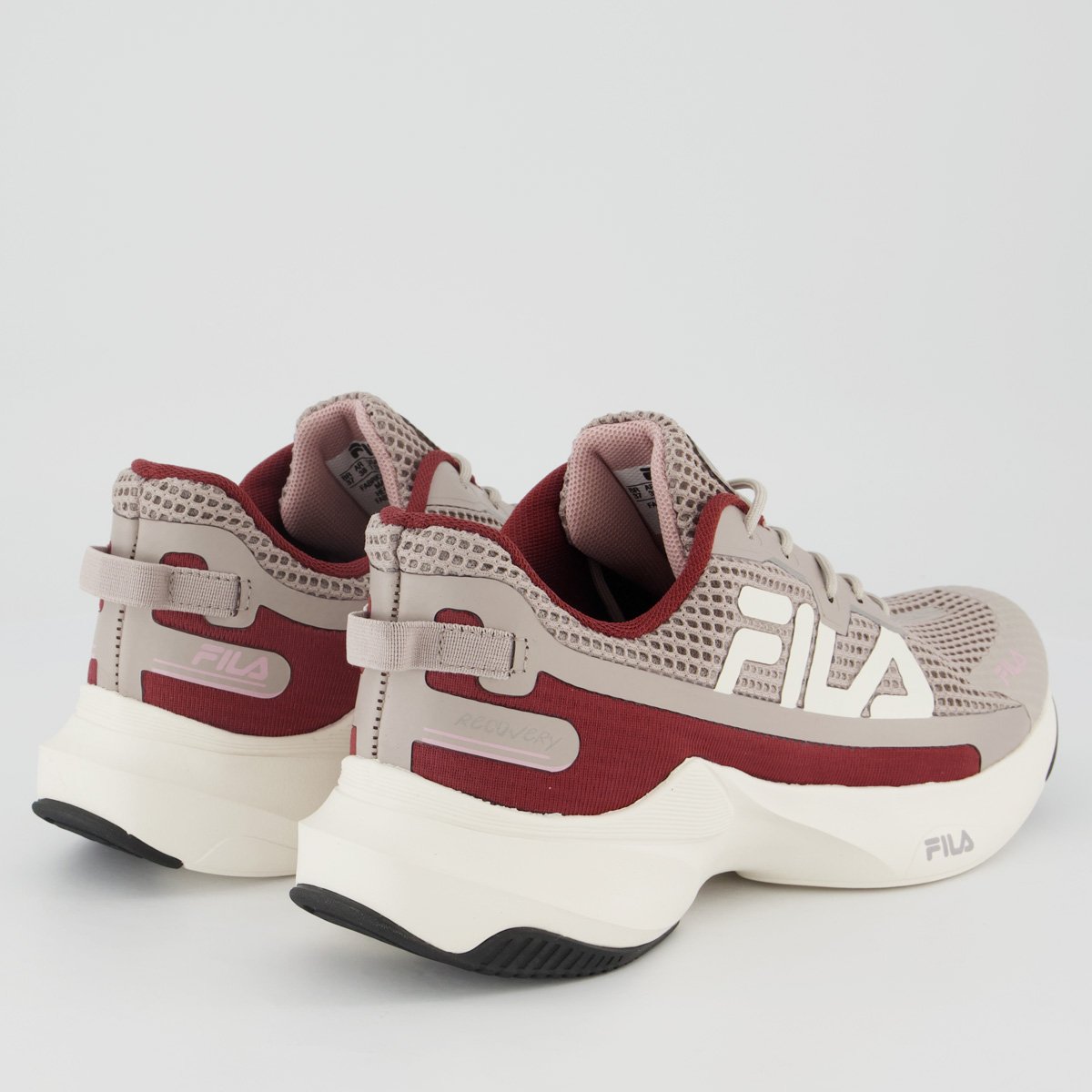 Tênis Fila Recovery Feminino Cinza e Bordô Cinza/Bordô 3