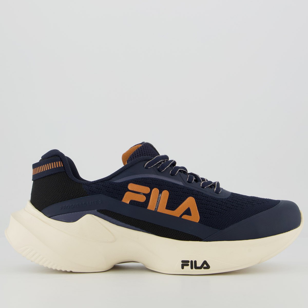 Tênis Fila Progress Lite 2 Feminino Azul Marinho e Preto