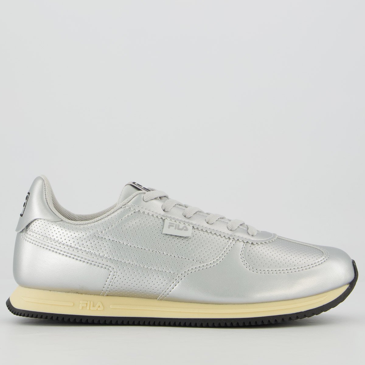 Tênis Fila F-Retro 2 SL Feminino Prata e Preto
