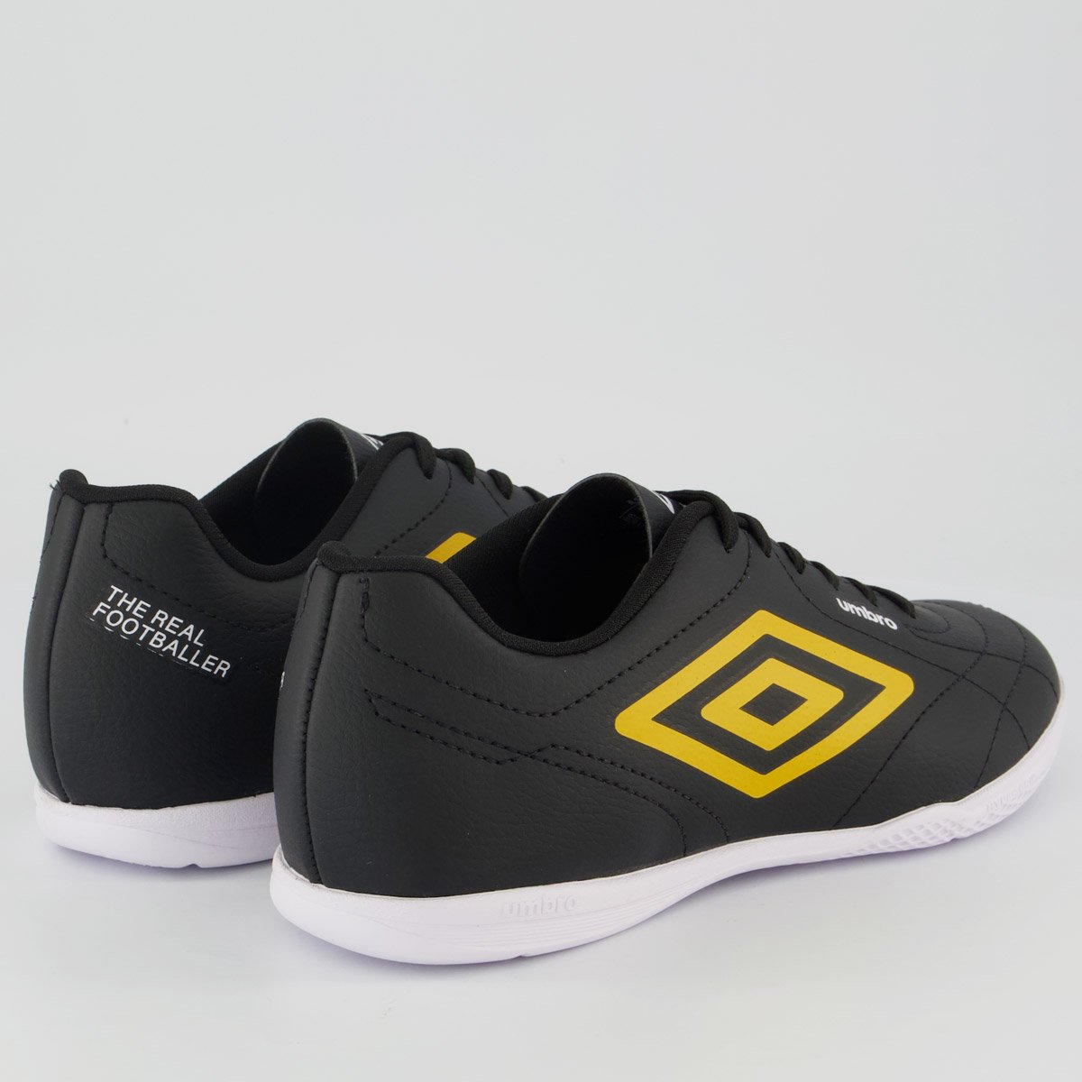 Chuteira Umbro Class Footballer Futsal Preta e Amarela Preto 3