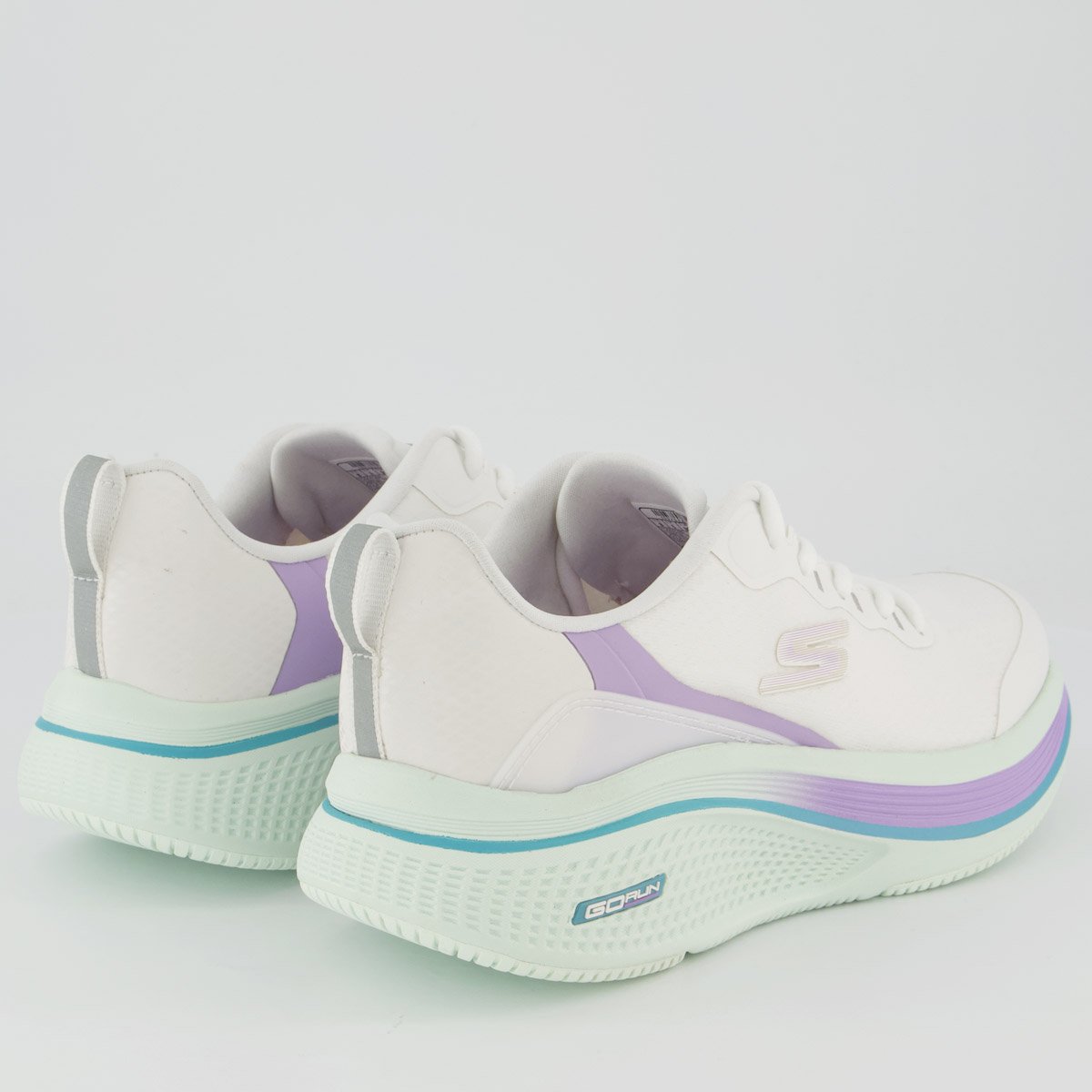 Tênis Skechers Go Run Elevate 2.0 Feminino Branco e Lilás Branco 3