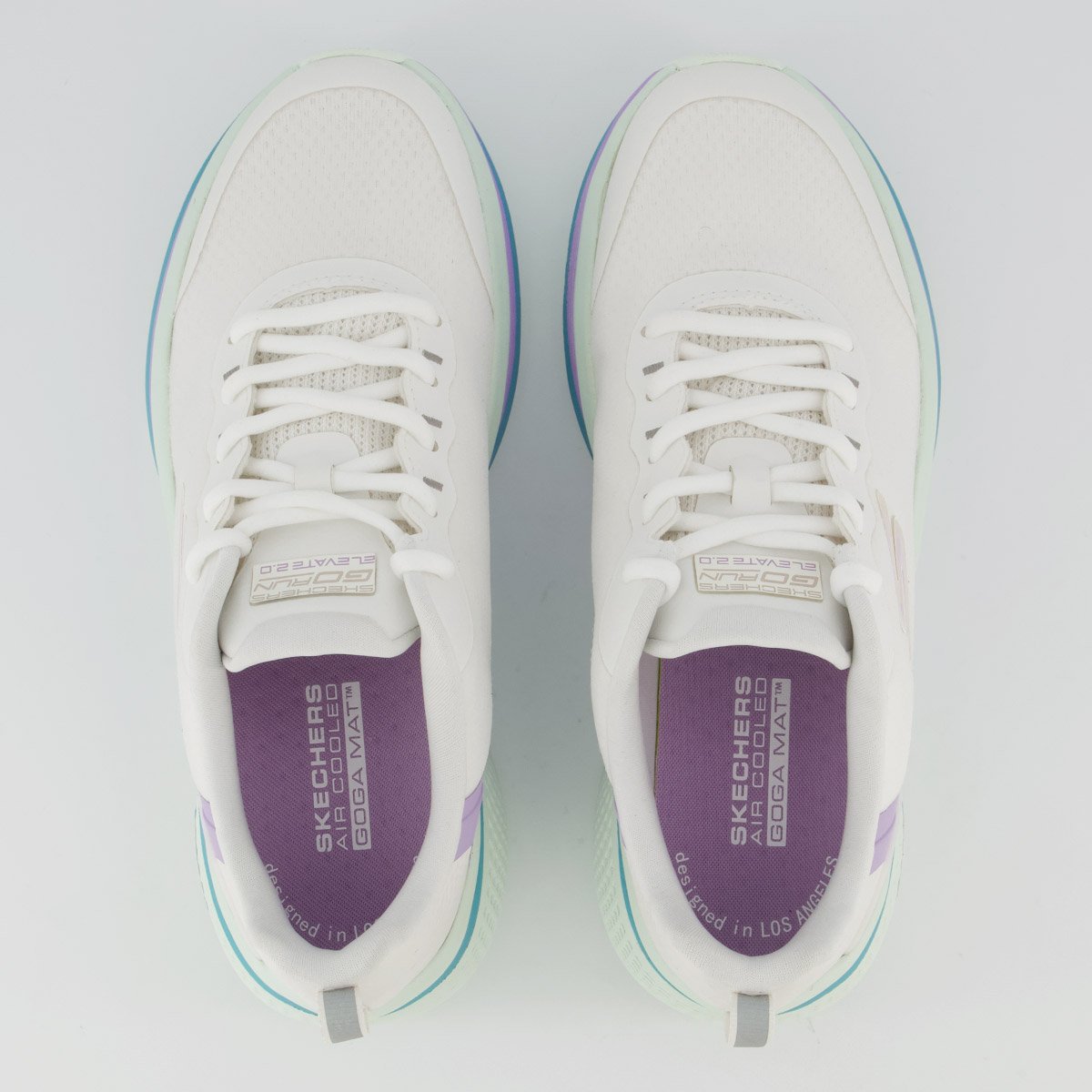 Tênis Skechers Go Run Elevate 2.0 Feminino Branco e Lilás Branco 4