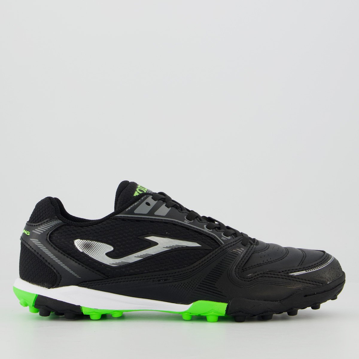 Chuteira Joma Dribling TF Society Preta e Verde
