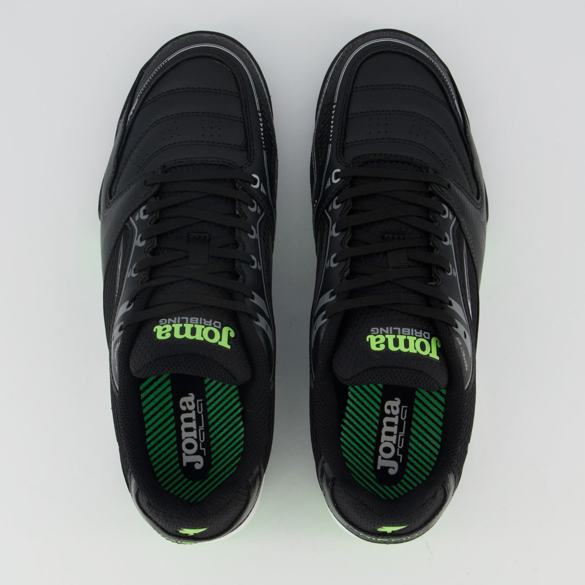 Chuteira Joma Dribling TF Society Preta e Verde Preto 4