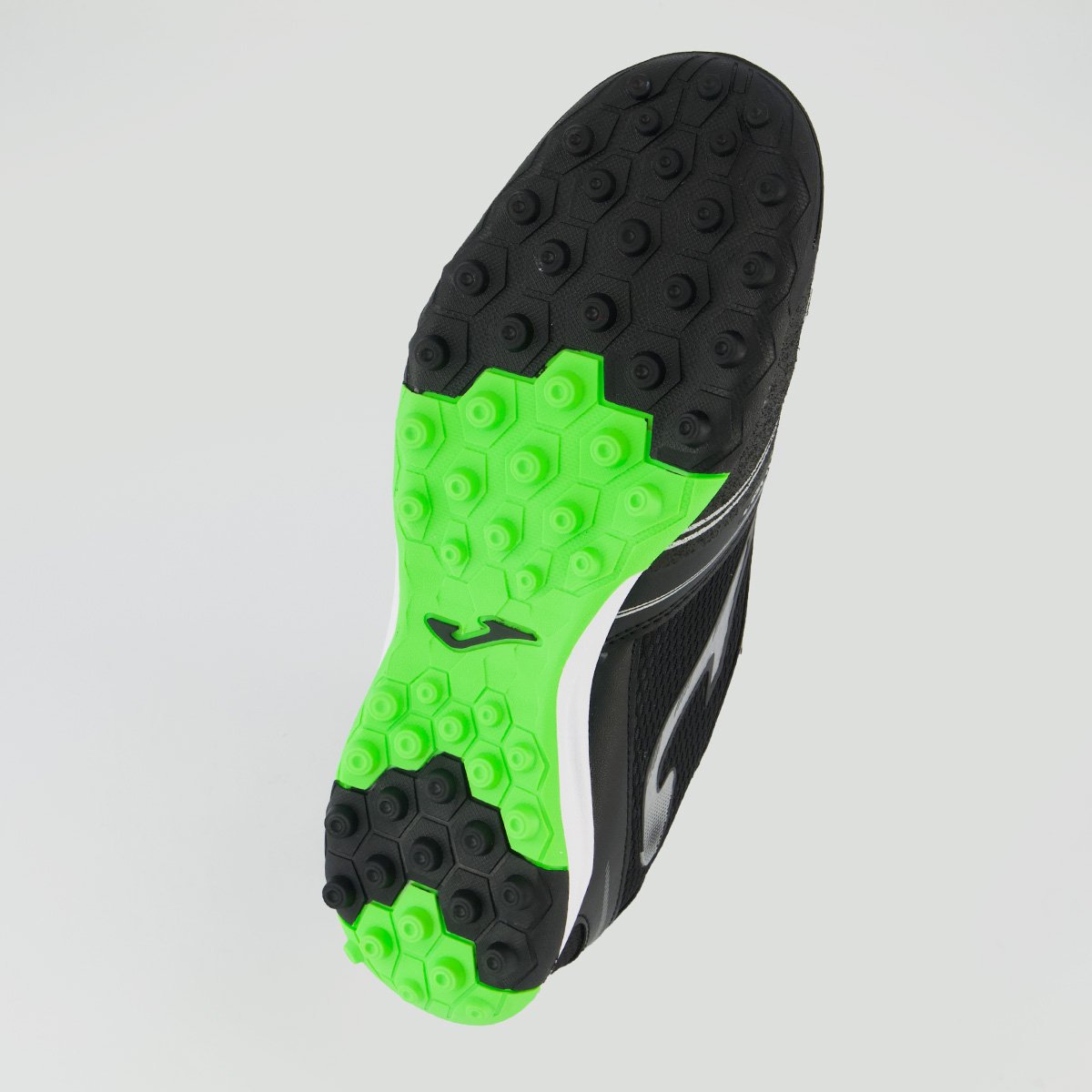 Chuteira Joma Dribling TF Society Preta e Verde Preto 5
