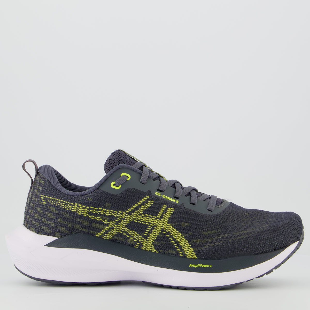 Tênis Asics Gel Shogun 9 Cinza e Amarelo