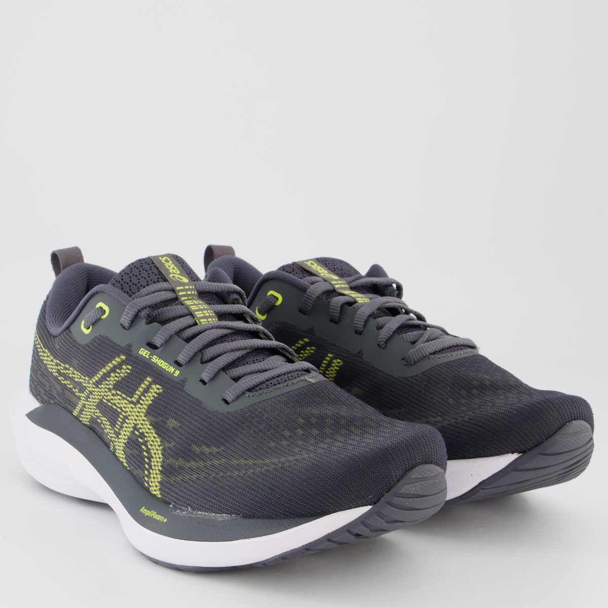 Tênis Asics Gel Shogun 9 Cinza e Amarelo Cinza 2