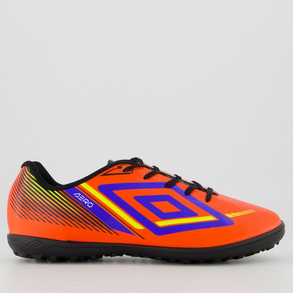 Chuteira Umbro Aerodynamic Society Laranja e Azul
