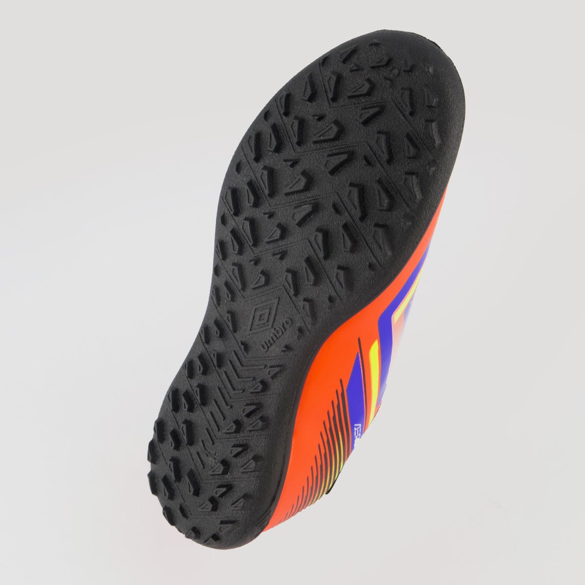 Chuteira Umbro Aerodynamic Society Laranja e Azul Laranja 5