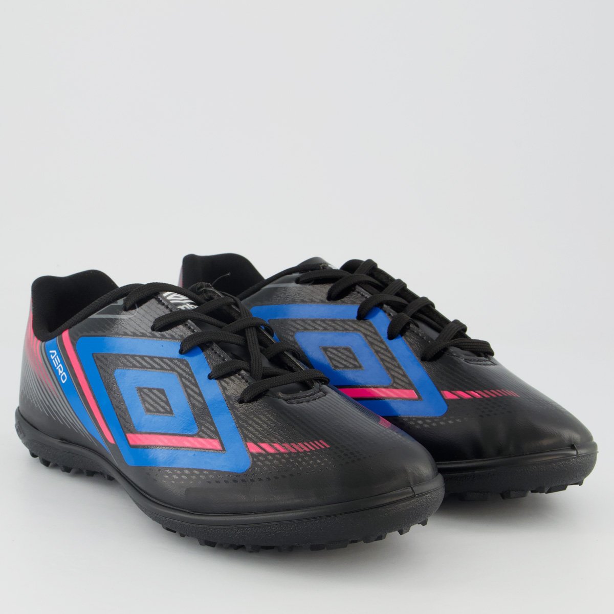 Chuteira Umbro Aerodynamic Society Preta e Azul Preto 2