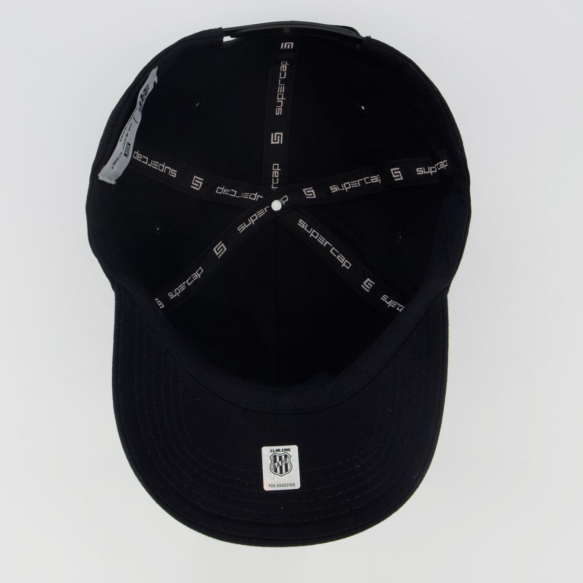 Boné Ponte Preta 6 Gomos Logo Preto Preto 4