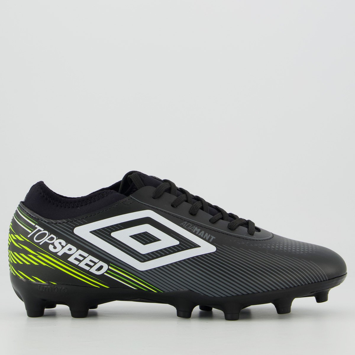 Chuteira Umbro Top Speed League Campo Preta e Verde