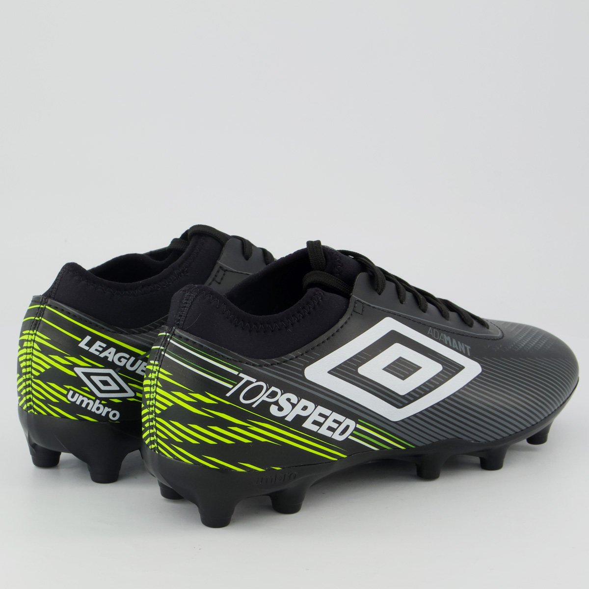 Chuteira Umbro Top Speed League Campo Preta e Verde Preto/Verde 3