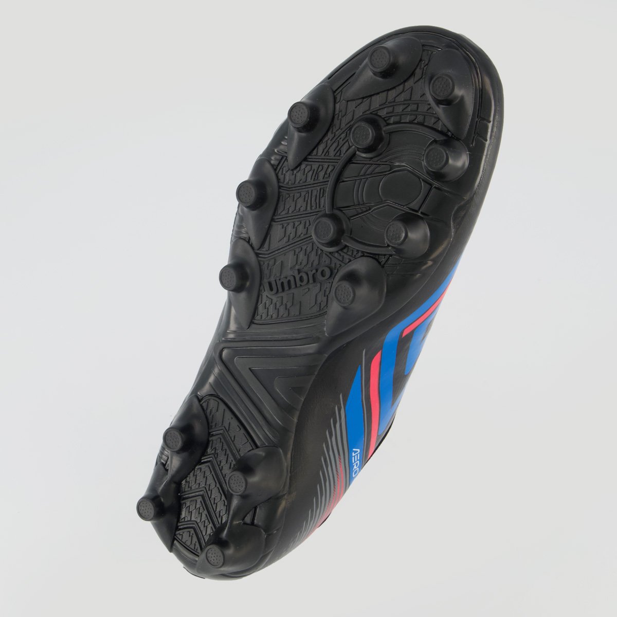 Chuteira Umbro Aerodynamic Campo Preta e Azul Preto 5