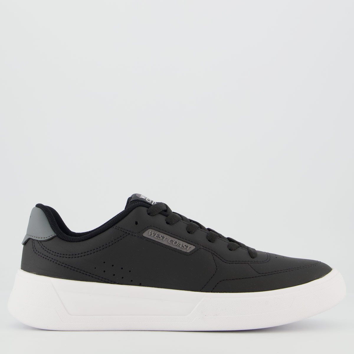 Tênis West Coast Austin Preto e Branco