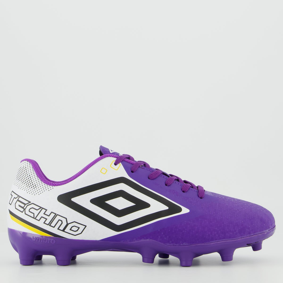 Chuteira Umbro Techno II Campo Roxa e Prata