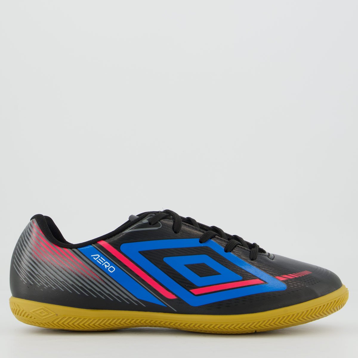Chuteira Umbro Aerodynamic Futsal Preta e Azul