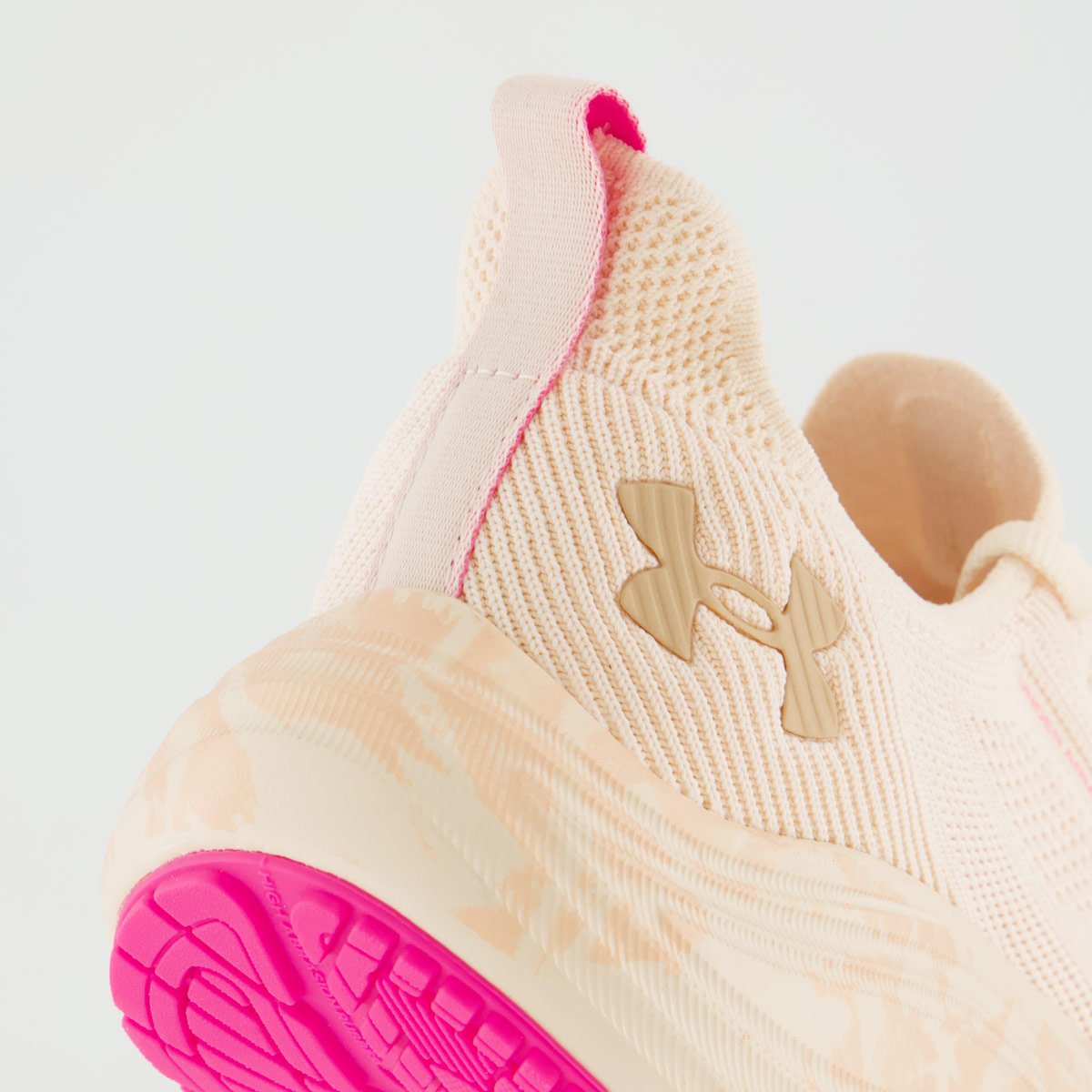 Tênis Under Armour Charged Fleek Feminino Off White e Rosa Off White 6