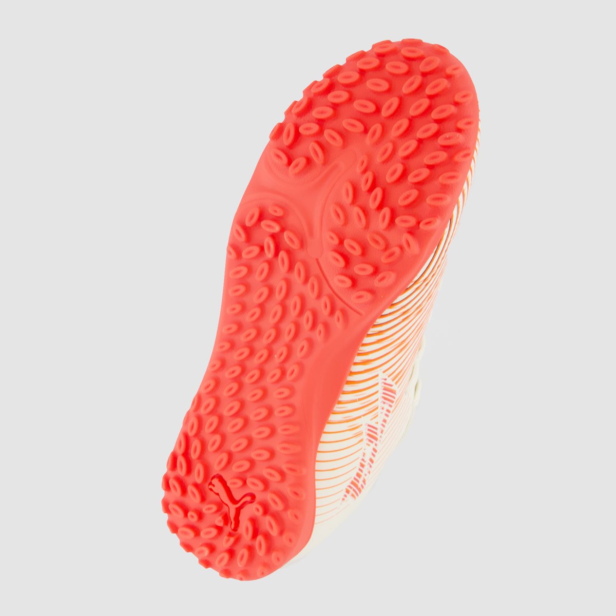 Chuteira Puma Future 9 Play Society BDP Juvenil Branca e Laranja Branco 5