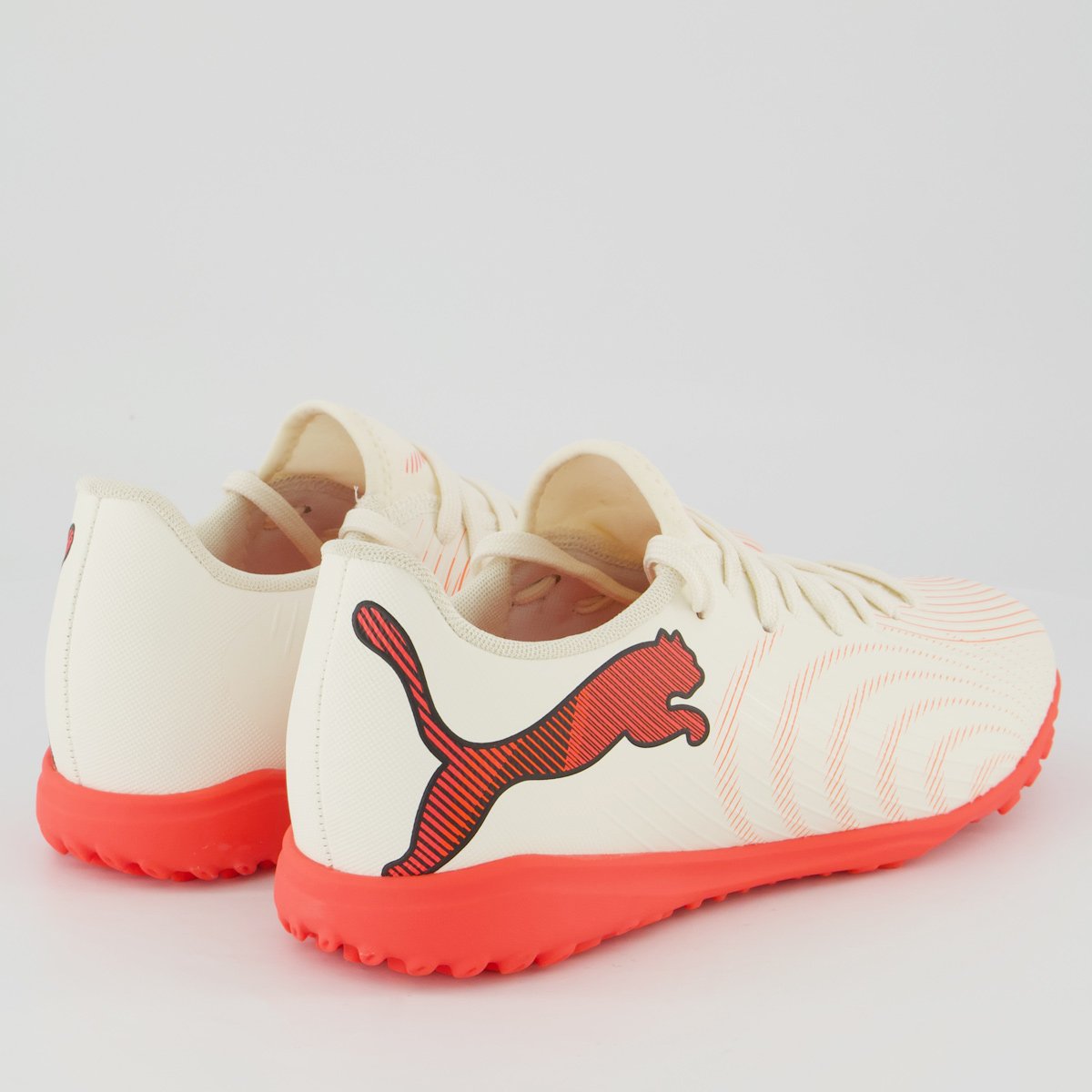 Chuteira Puma Future 9 Play Society Branca e Laranja Branco/Laranja 3