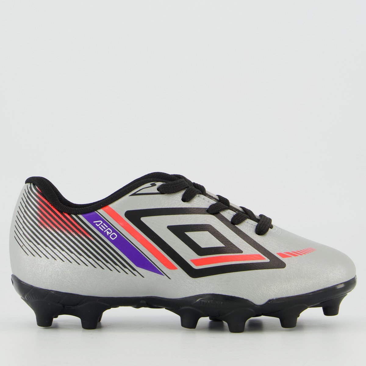 Chuteira Umbro Aerodynamic Campo Juvenil Cinza Cinza 5