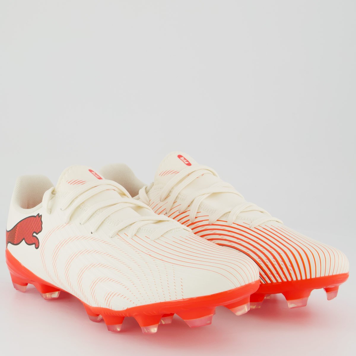 Chuteira Puma Future 9 Play Campo Off White e Laranja Off White/Laranja 2