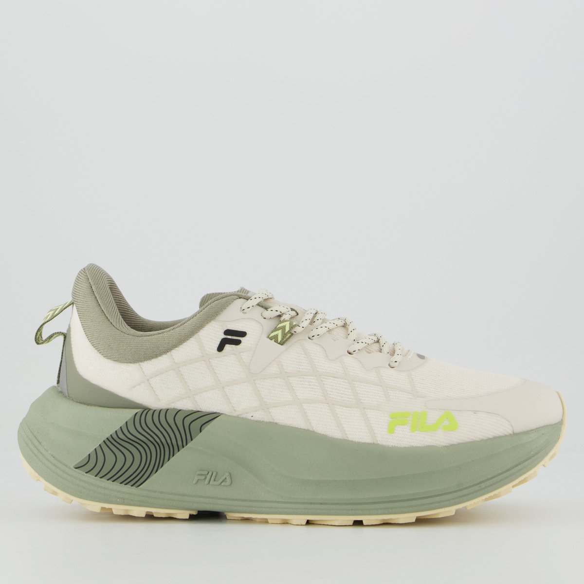 Tênis Fila Racer Skytrail Feminino Off White e Verde