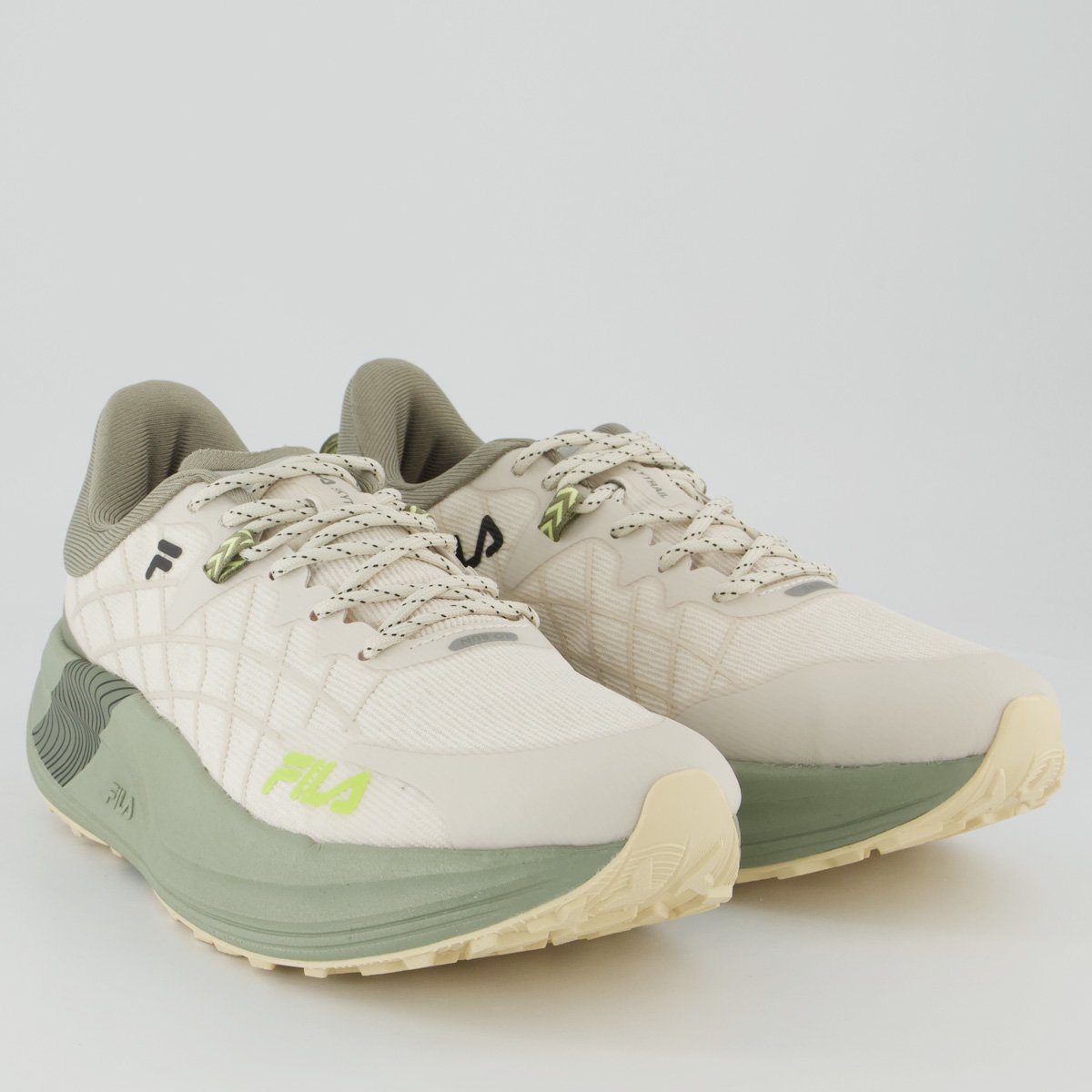 Tênis Fila Racer Skytrail Feminino Off White e Verde Off White/Verde 2
