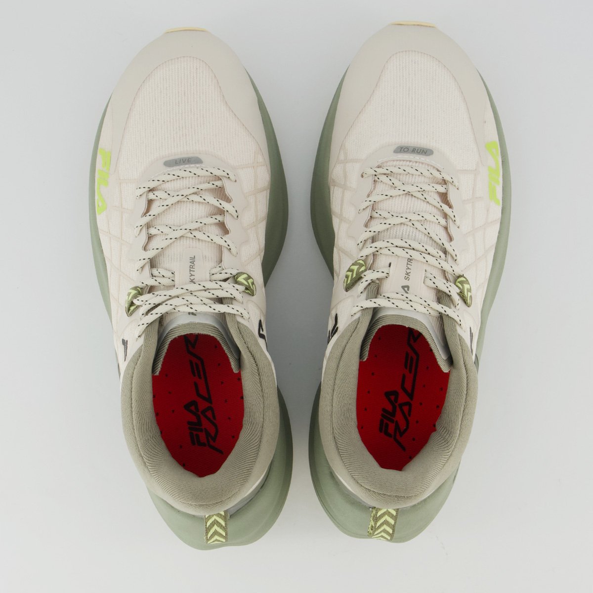 Tênis Fila Racer Skytrail Feminino Off White e Verde Off White/Verde 4