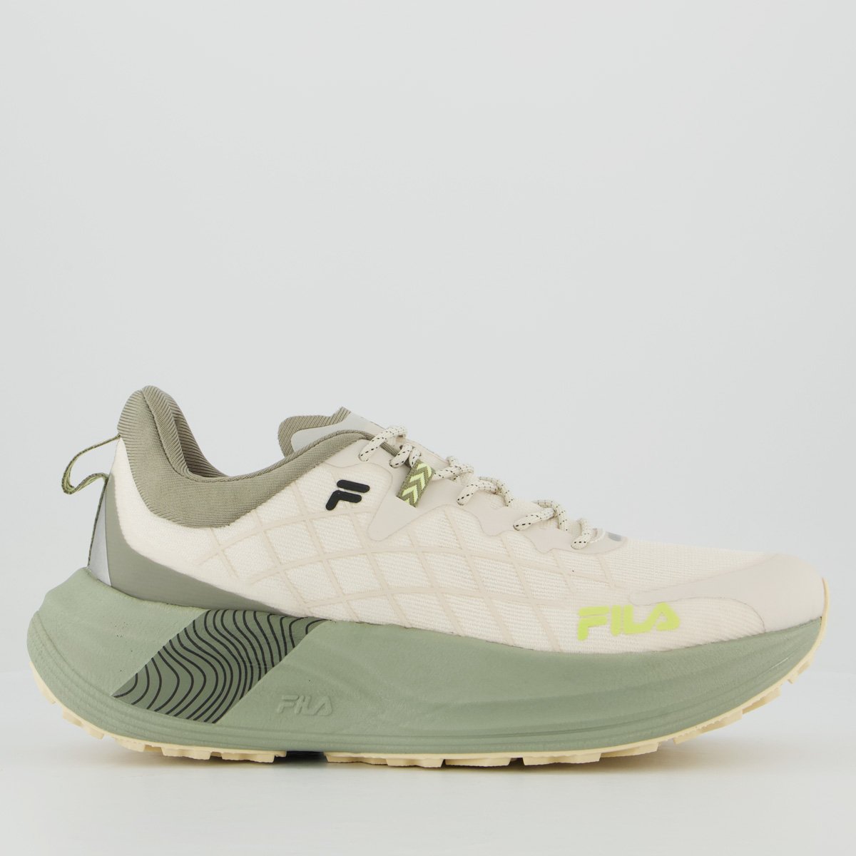 Tênis Fila Racer Skytrail Off White e Verde