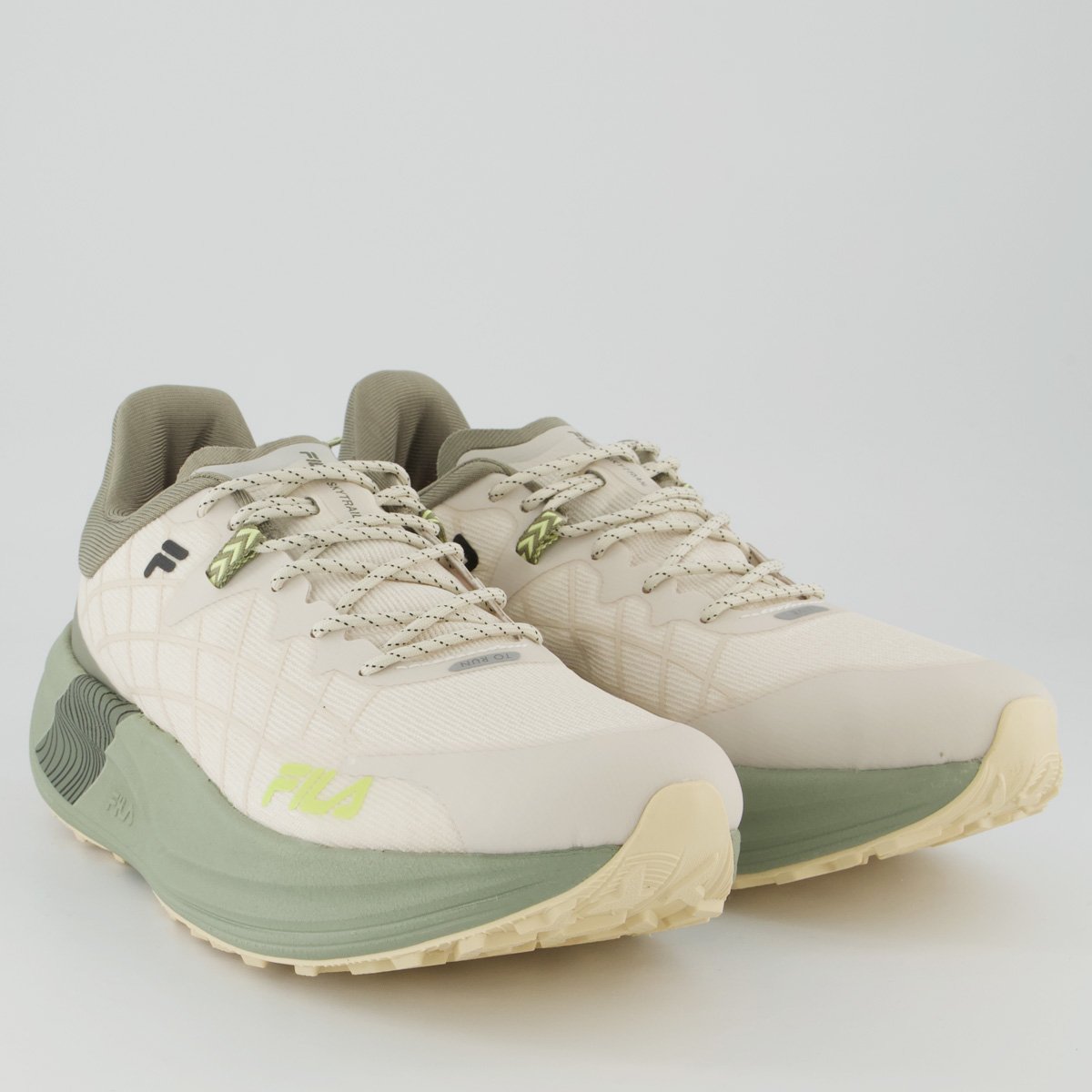 Tênis Fila Racer Skytrail Off White e Verde Off White/Verde 2