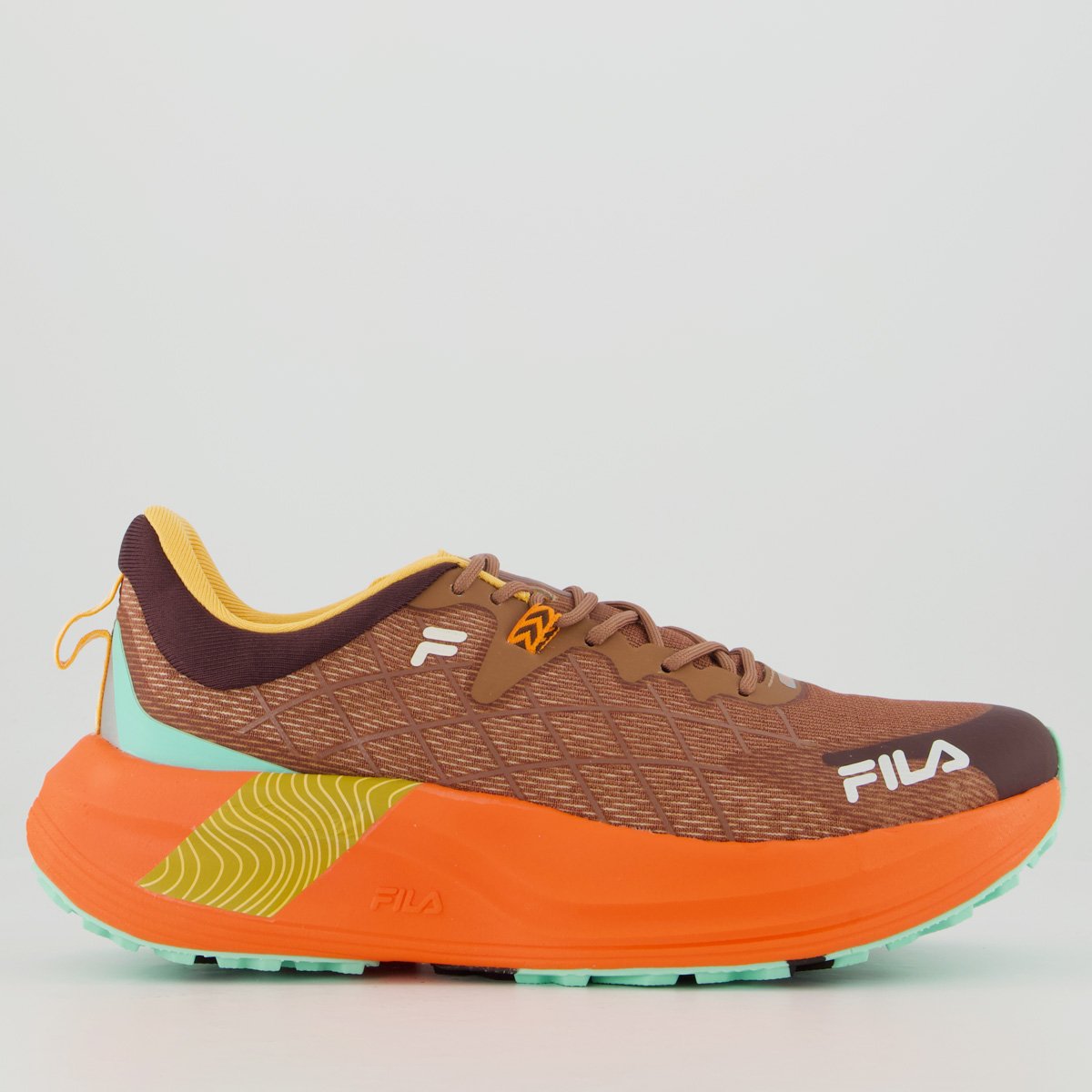 Tênis Fila Racer Skytrail Marrom e Laranja